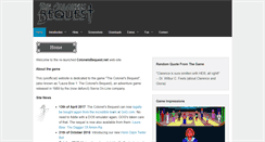 Desktop Screenshot of colonelsbequest.net